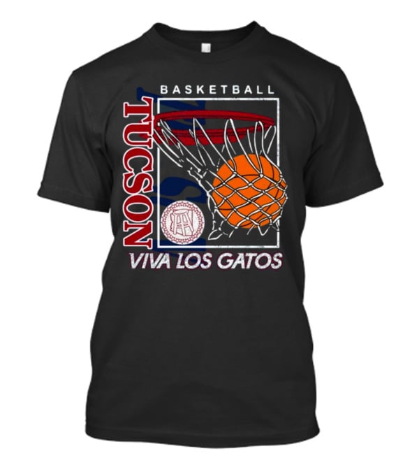 Basketball Tucson Viva Los Gatos Retro Hoop T-Shirt
