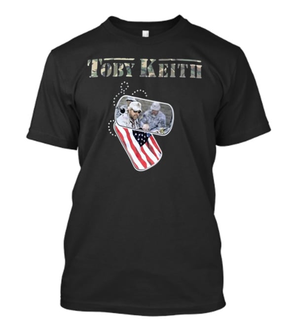 Toby Keith Camo Never Apologize Dog Tag American Flag T-Shirt