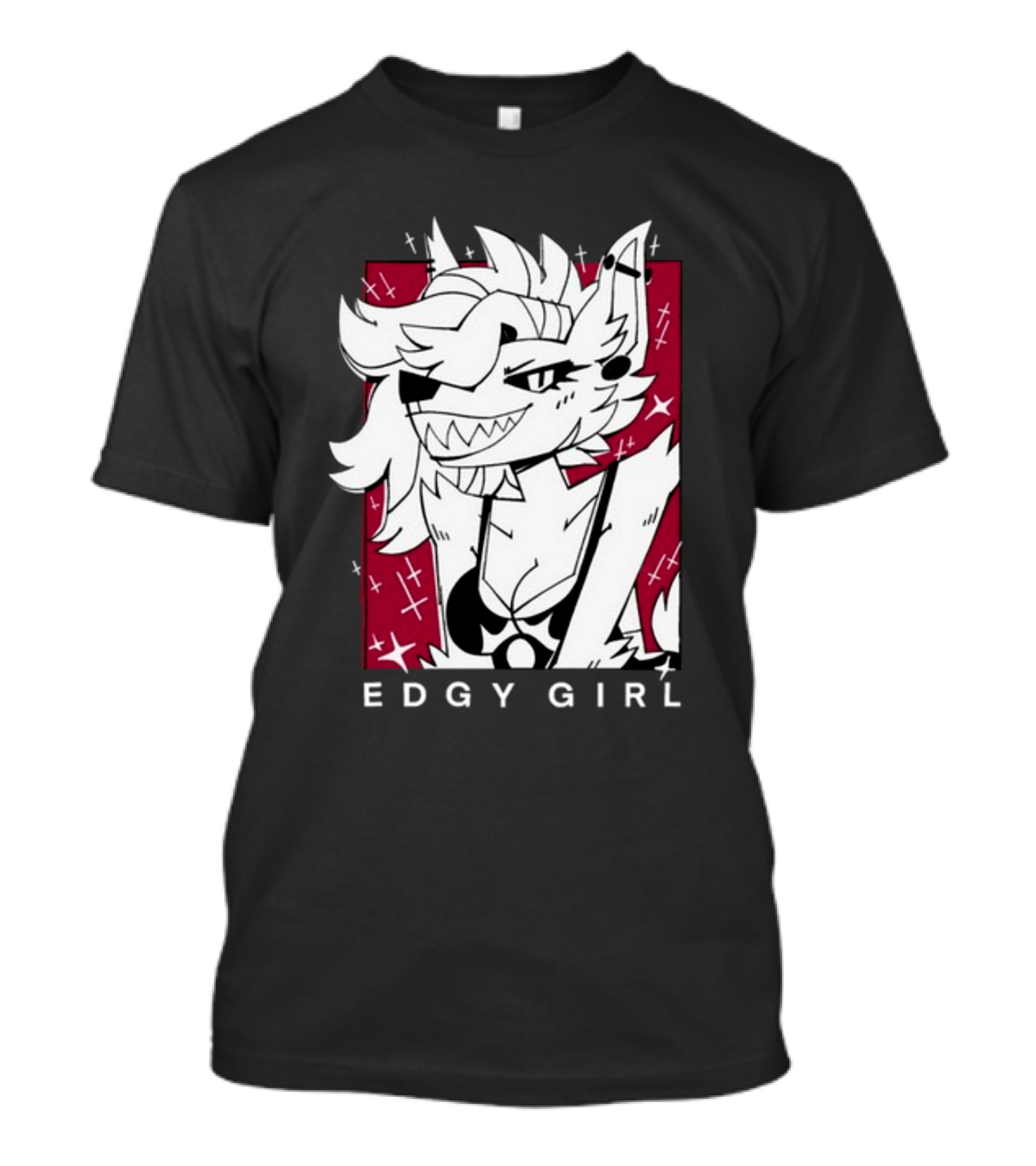 Edgy Girl Doubledog Bitey Puppy Girls T-Shirt