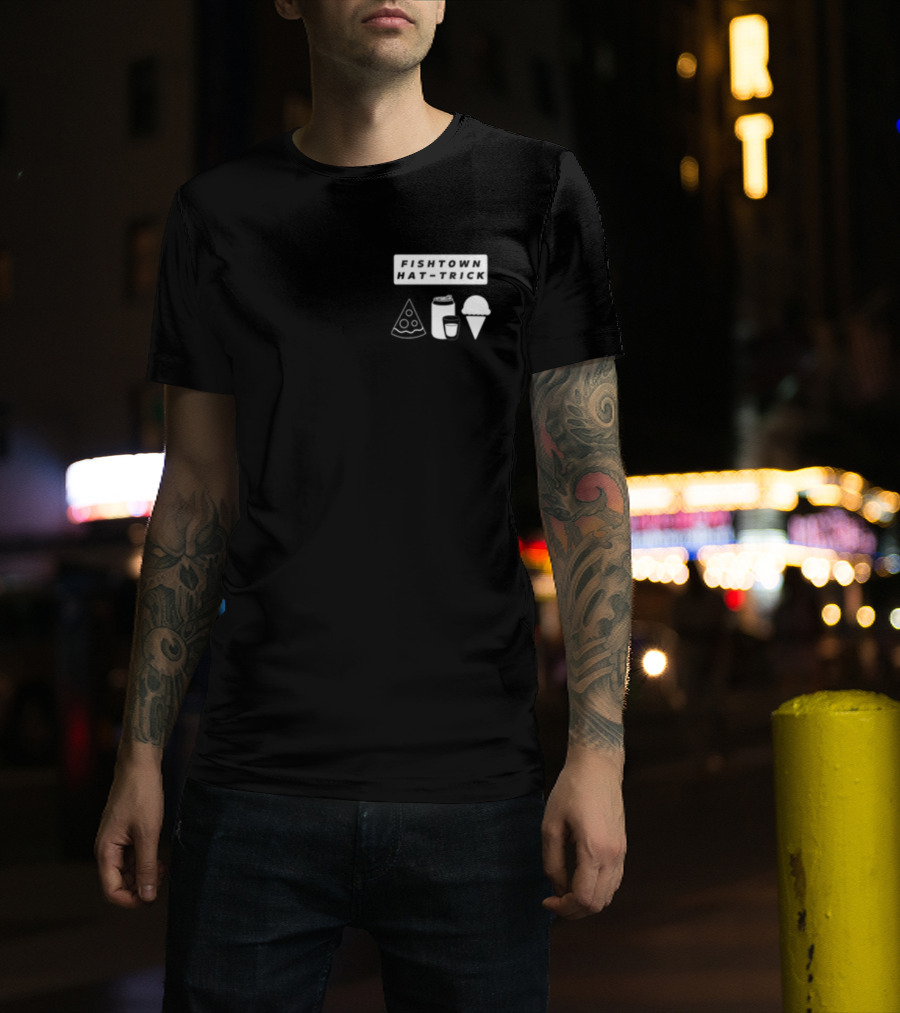 Fishtown Hat Trick Pizza Coffee Ice Cream T-Shirt