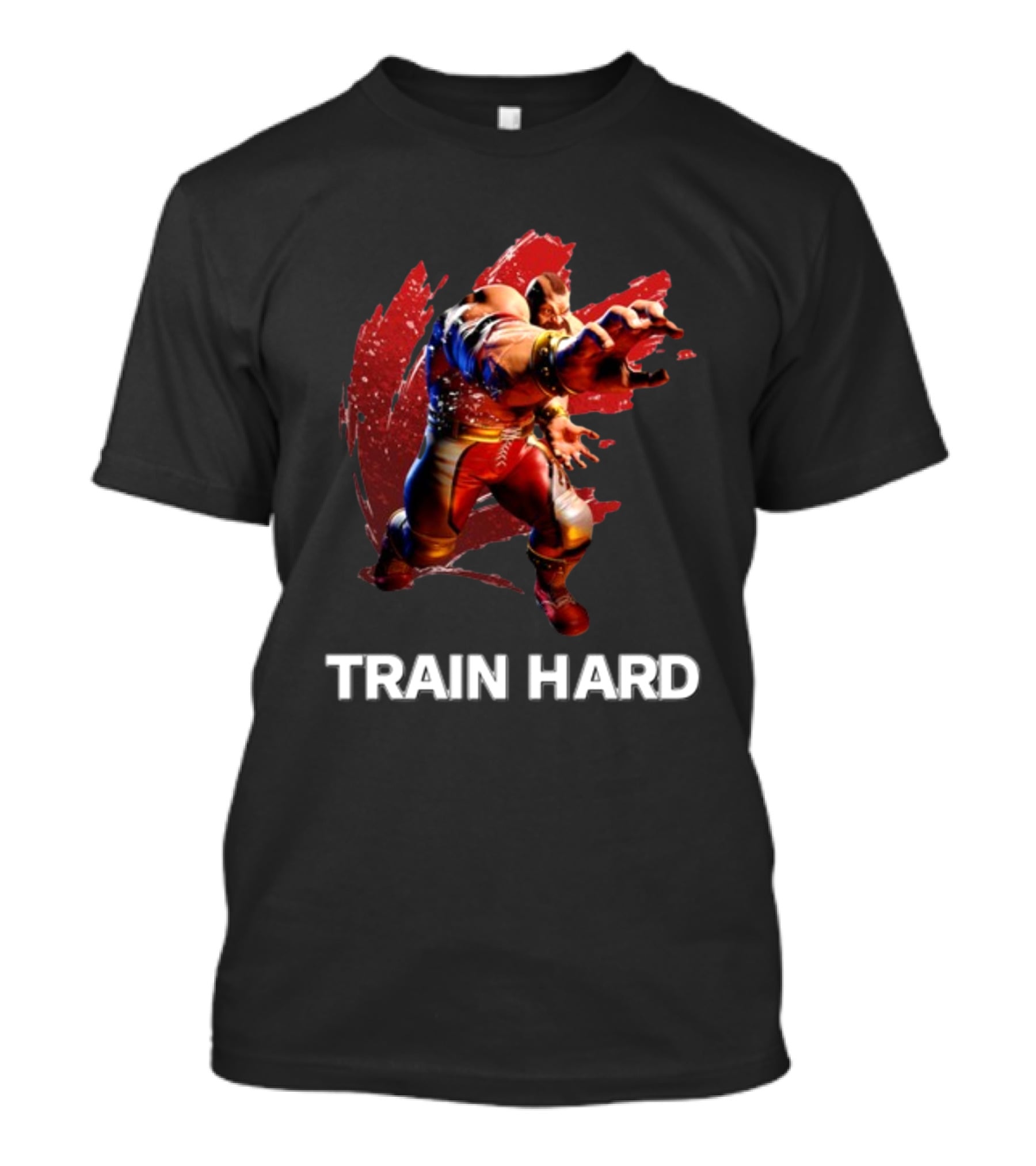 Zangief Train Hard Fighter Action Pose T-Shirt
