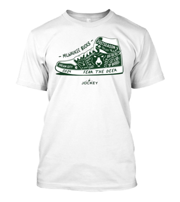 Milwaukee Bucks Fear The Deer 2024 Cream City Go Go Go Bucks Postseason T-Shirt