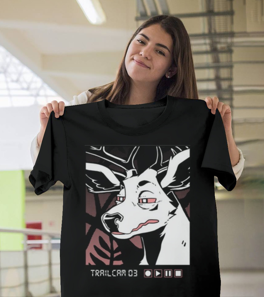 Nomad Complex Stoned Deer Trailcam 03 Playful Antlers Pause Mood T-Shirt