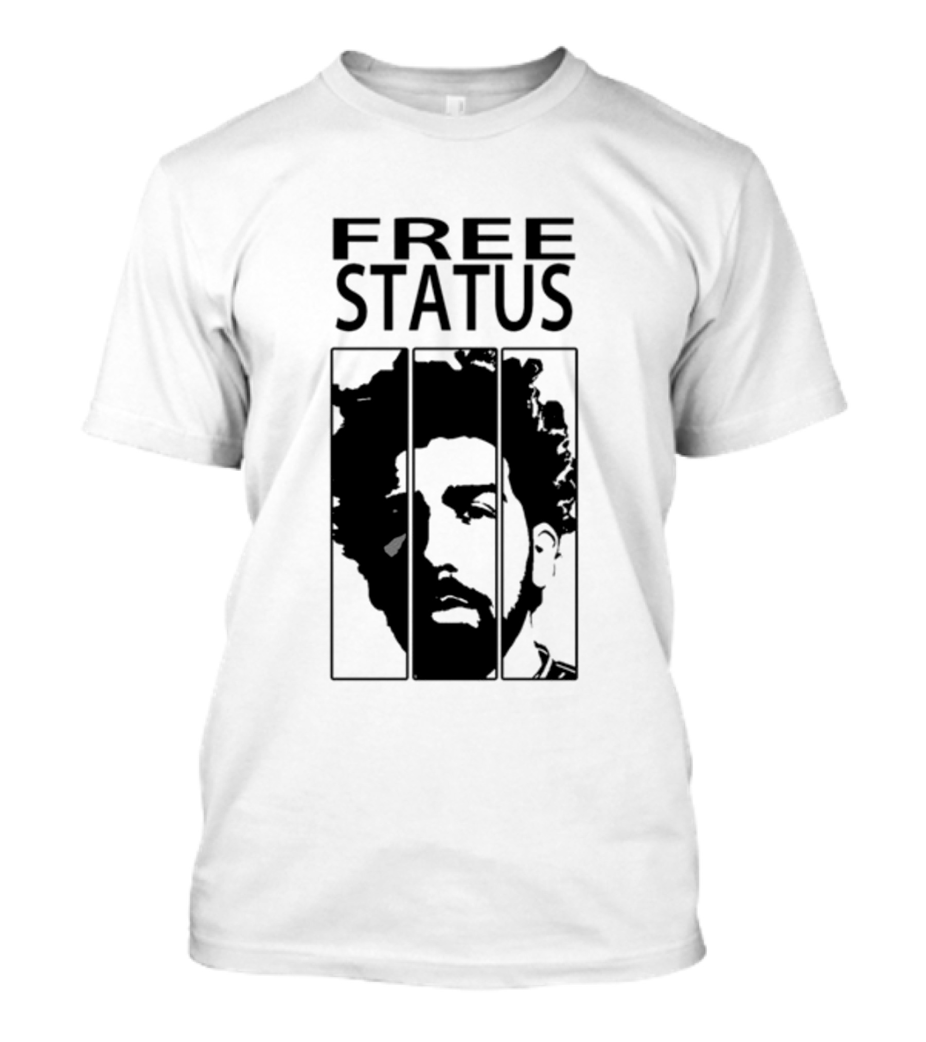 Mr.Fiendx Free Status Portrait In Monochrome T-Shirt