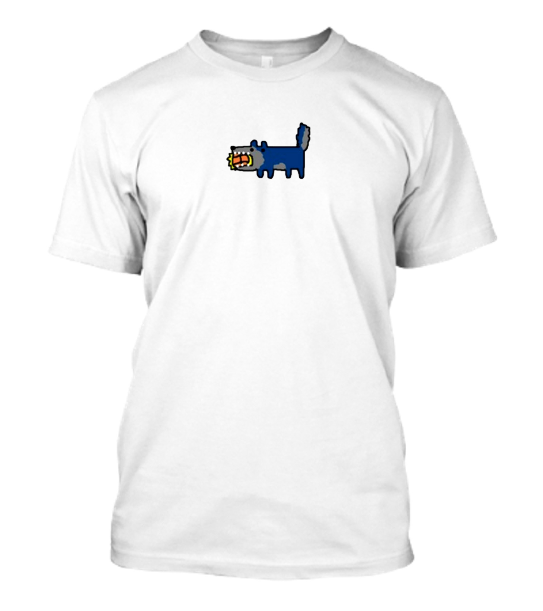 Wolves Eat Sun Cartoon Wolf Biting Sun T-Shirt