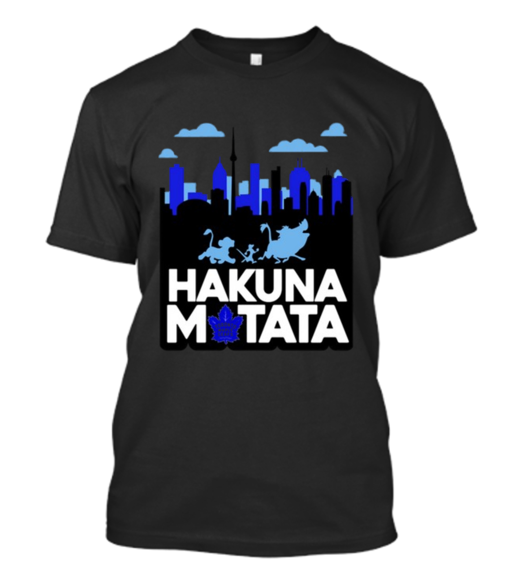 Hakuna Matata Toronto Skyline With Characters Toronto Maple Leafs T-Shirt