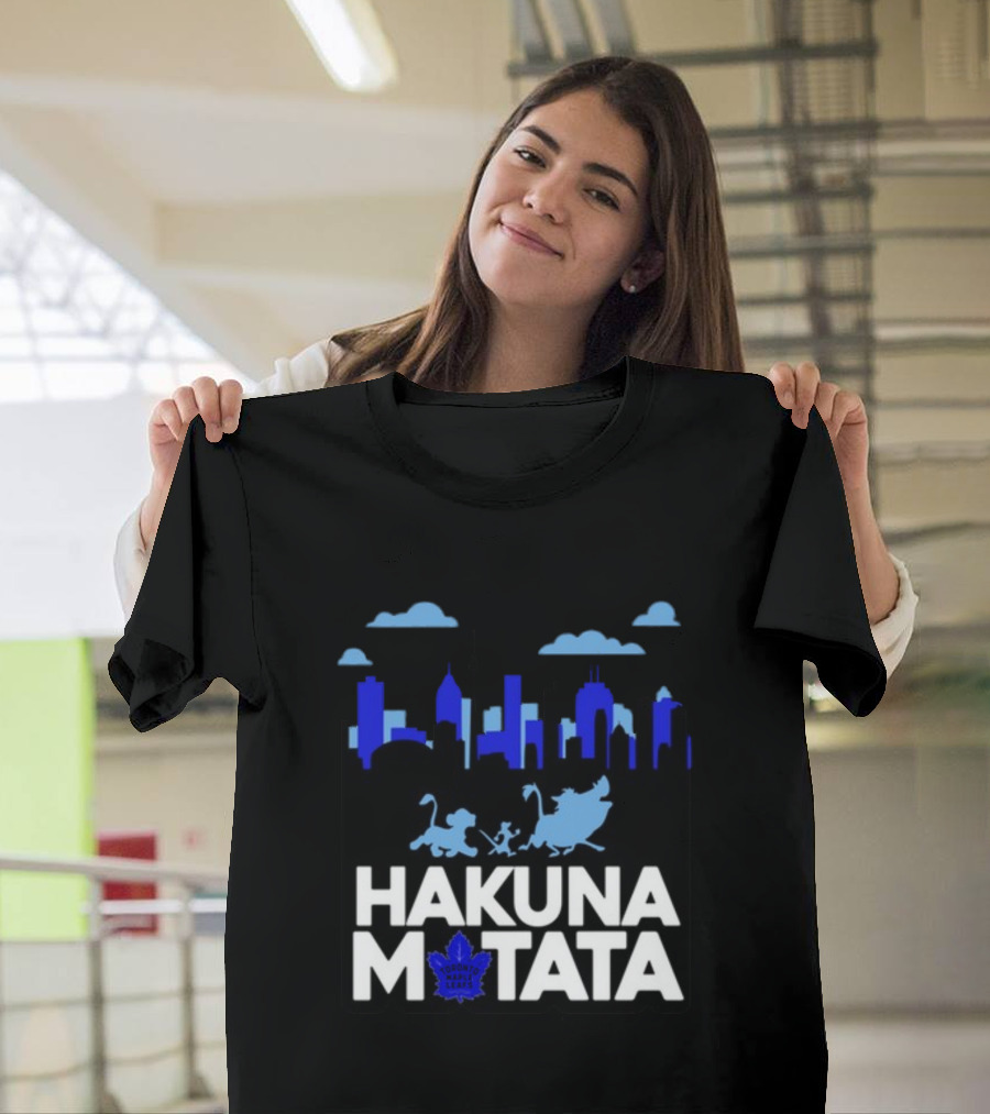 Hakuna Matata Toronto Skyline With Characters Toronto Maple Leafs T-Shirt