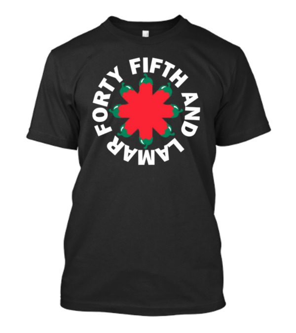 Forty Fifth And Lamar Red Green Starburst T-Shirt