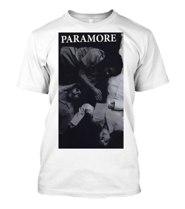Paramore Black And White Band Photo Trio Lying Down T-Shirt