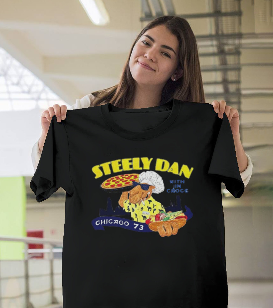 Steely Dan With Jim Croce Pizza Chef Chicago 73 T-Shirt