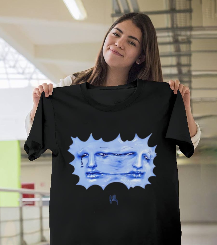 Felly Sun Liquid Blue Faces T-Shirt