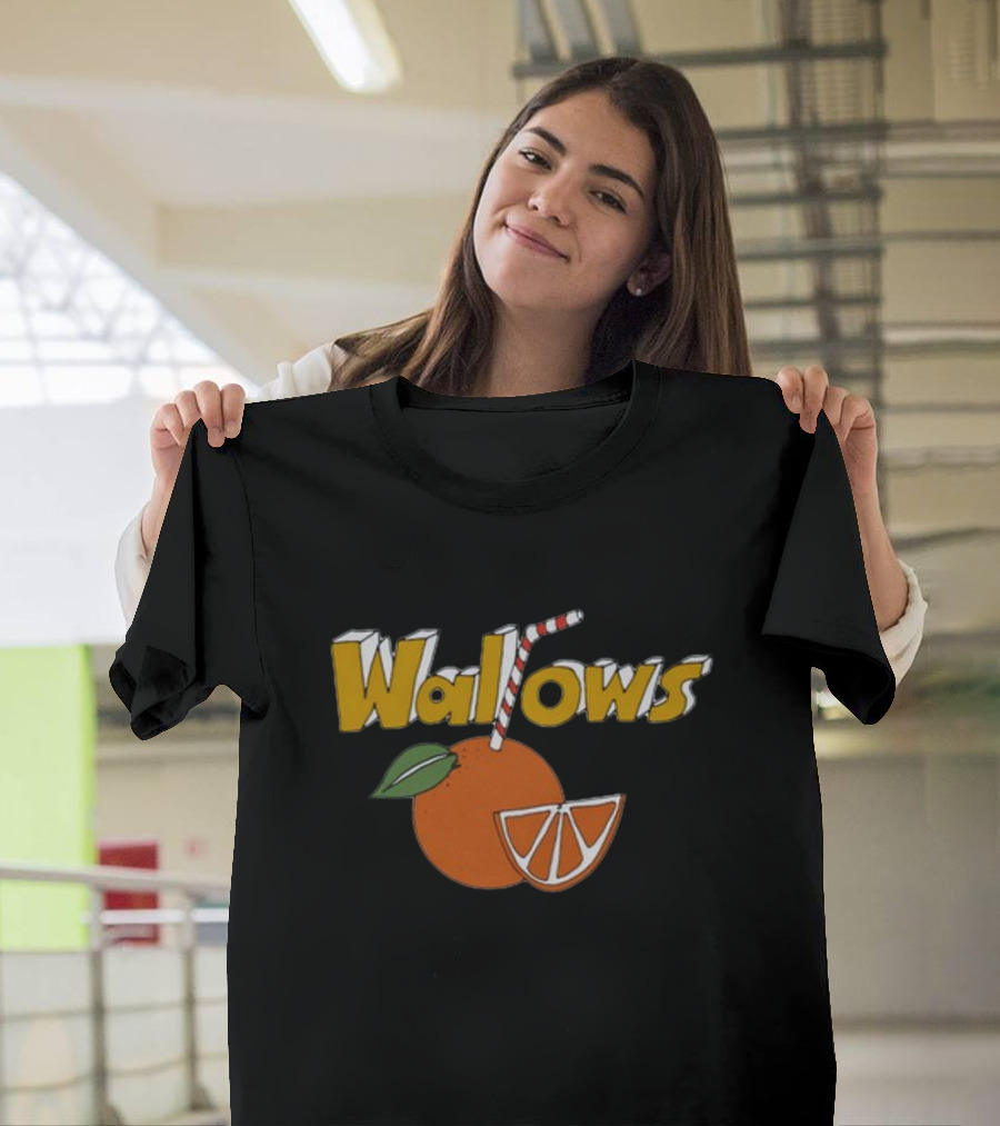 Wallows Orange Juice Stripe Straw T-Shirt