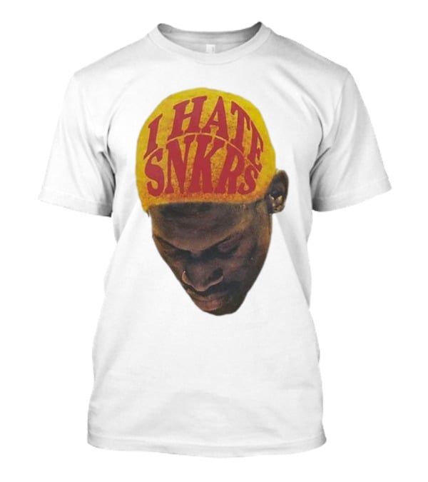 I Hate Snkrs Retro Style Bold Text On Yellow Hat T-Shirt