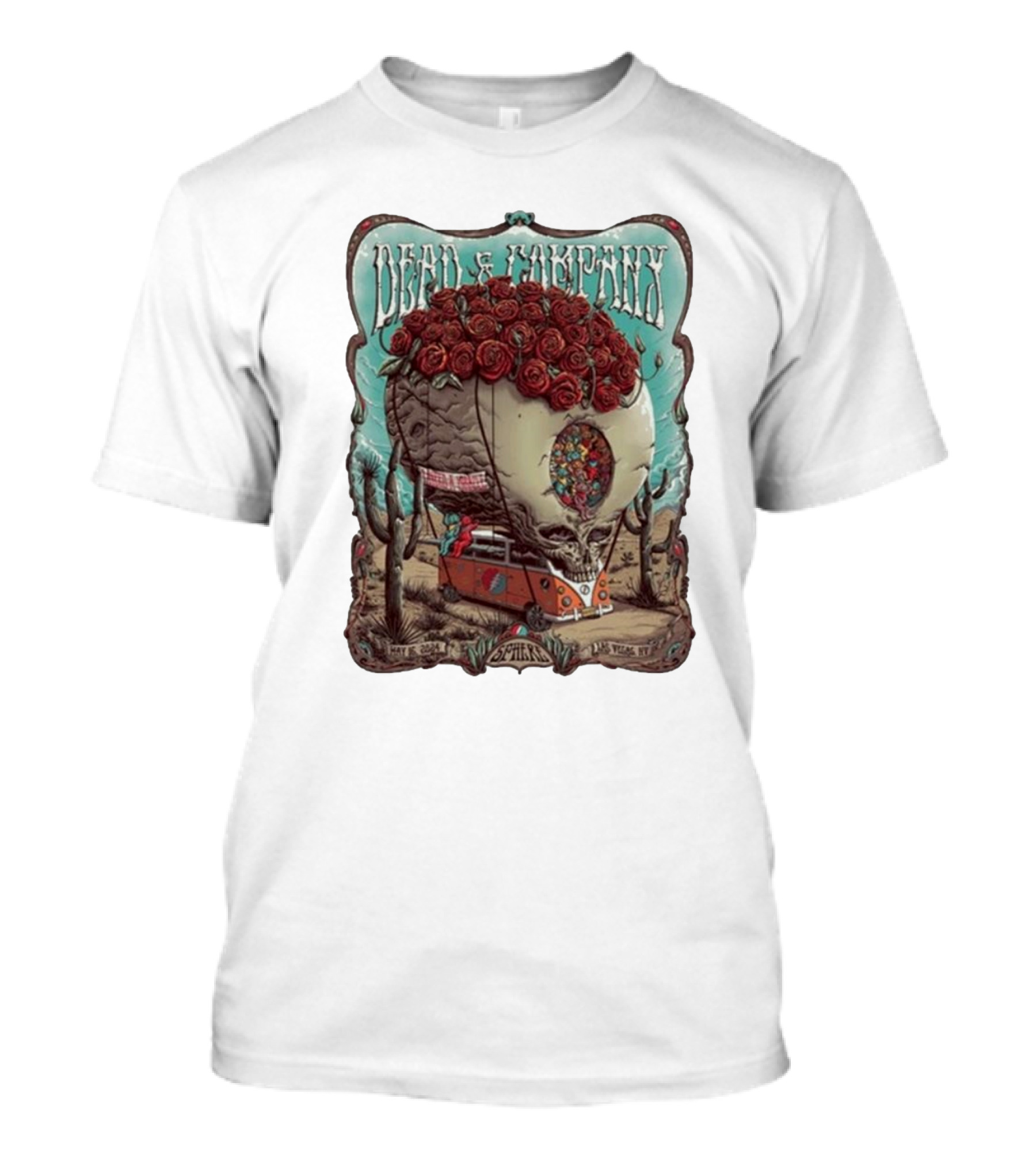 Dead And Company Skull Roses And VW Bus May 16 T-Shirt