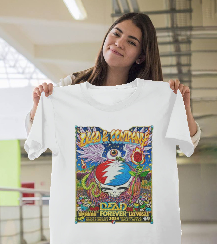 Dead and Company Dead Forever Live At Sphere Las Vegas May 16 Through July 13 T-Shirt