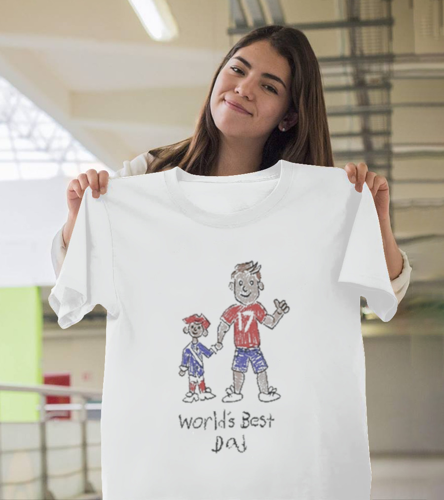 World’s Best Dad Dolphins Player Father’s Day Holding Hands T-Shirt