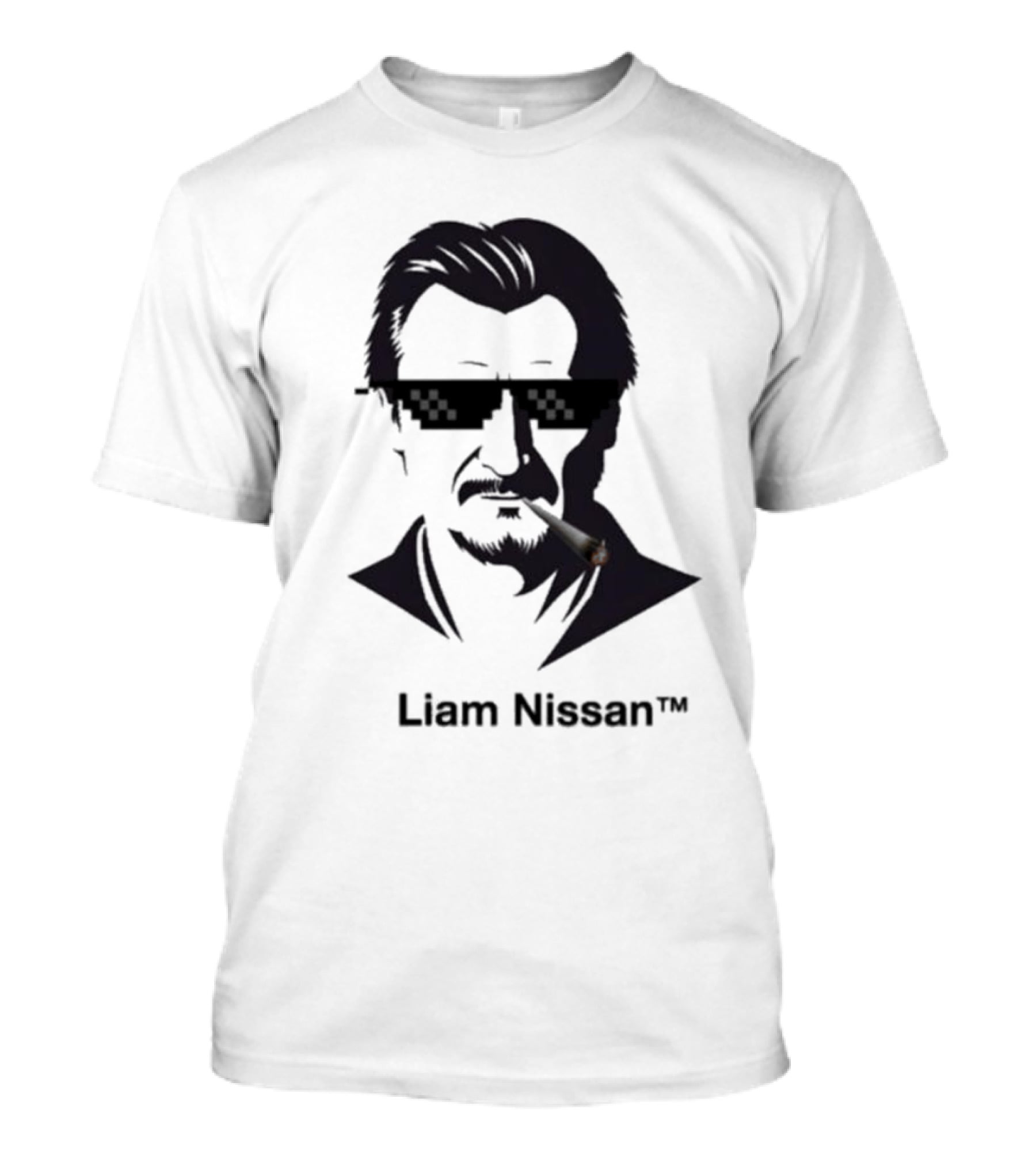 Liam Nissan Smoking Thug Life Sunglasses Mockup T-Shirt