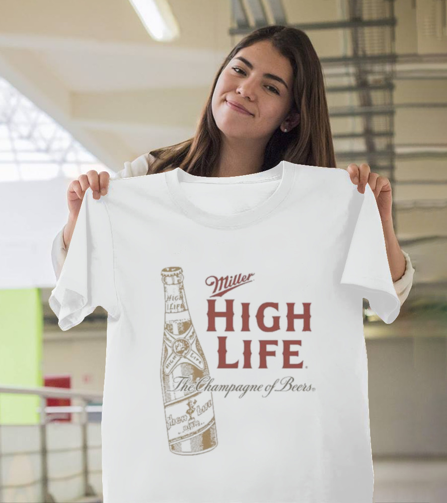 Miller High Life The Champagne of Beers Vintage Bottle T-Shirt