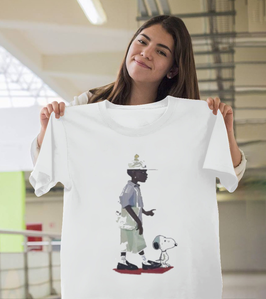 Black Woman With Snoopy Peanuts T-Shirt