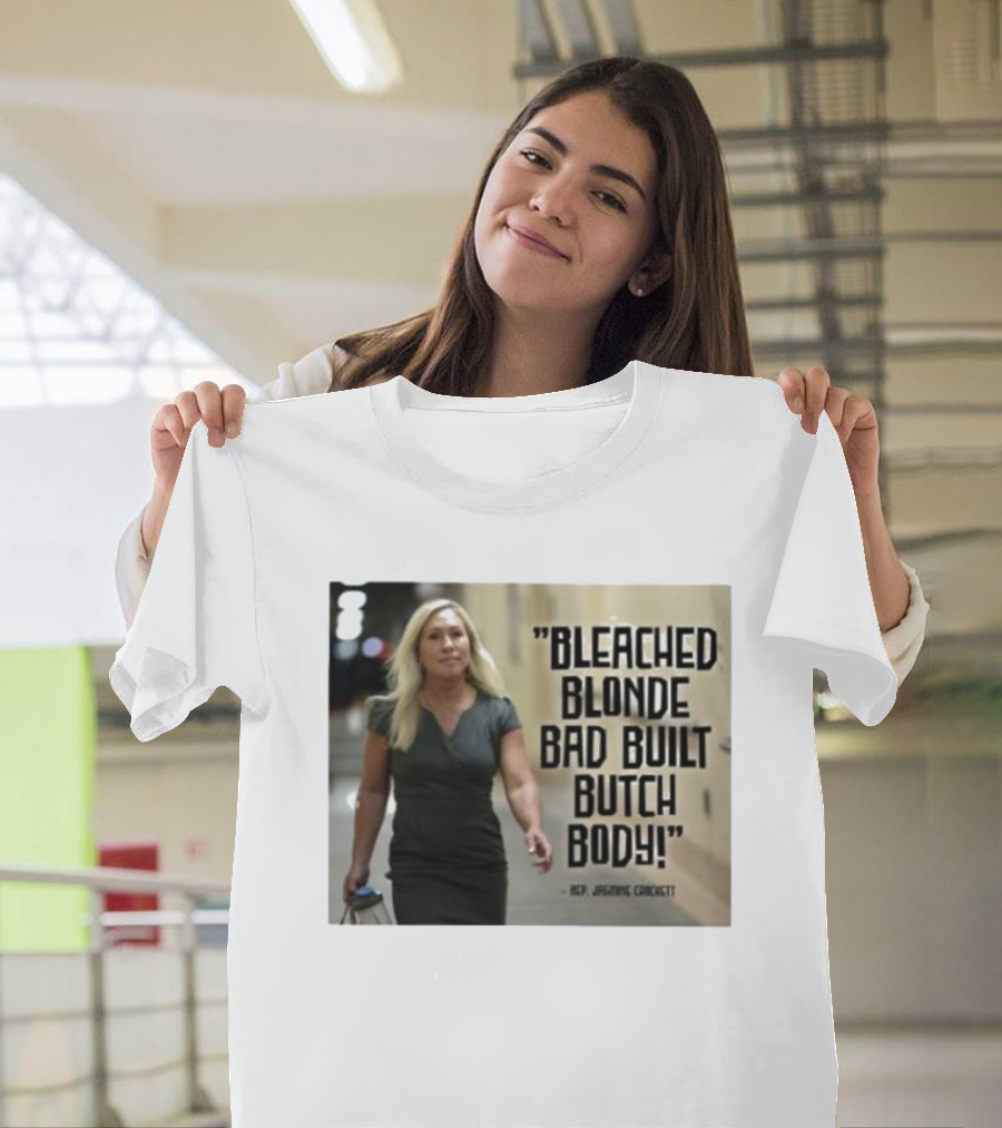 Bleached Blonde Bad Built Butch Body ACP Jamming Crockett T-Shirt
