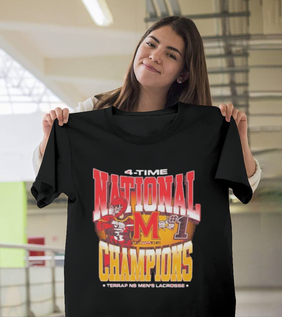 Maryland Terrapins Men's Lacrosse 4-Time National Champions #1 T-Shirt
