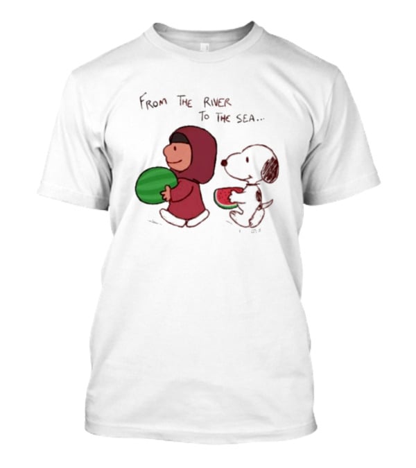 From The River To The Sea Peanuts Watermelon Walk T-Shirt