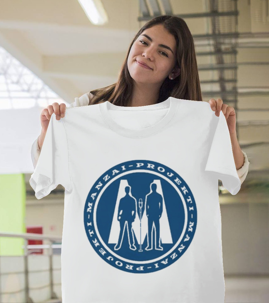 Manzai Projekti Circle Logo With Silhouetted Figures T-Shirt