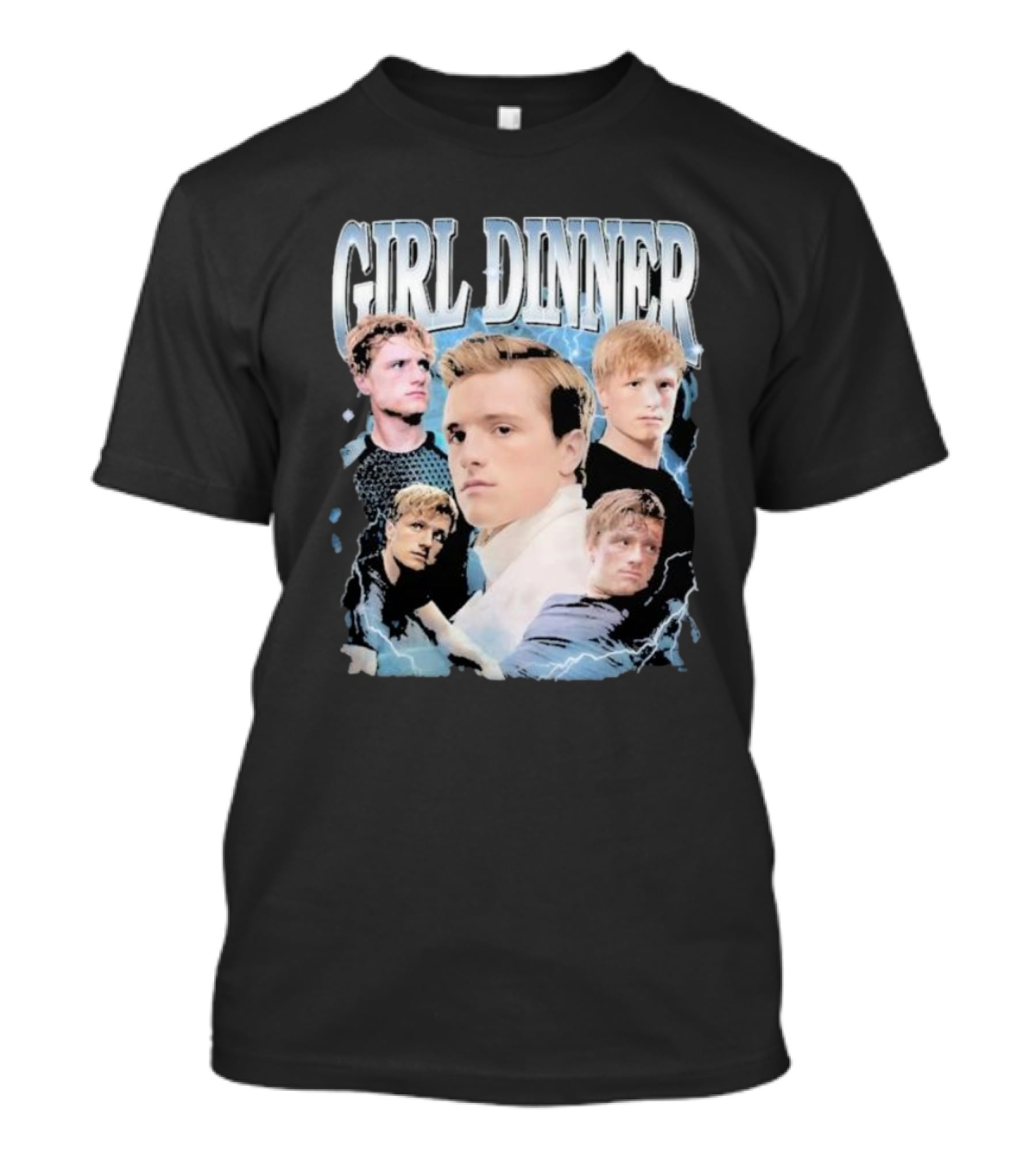 Girl Dinner Josh Hutcherson Collage Multiple Expressions T-Shirt