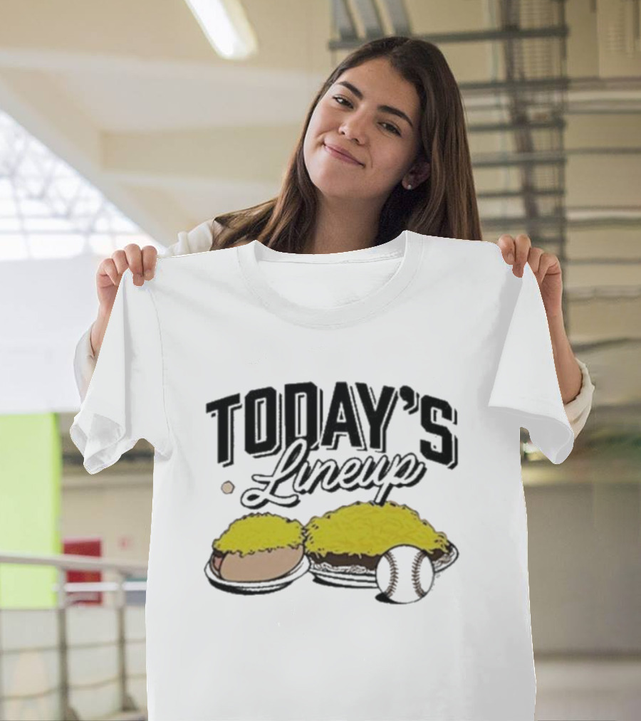 Today's Lineup Baked Potato Mac And Cheese Baseball T-Shirt