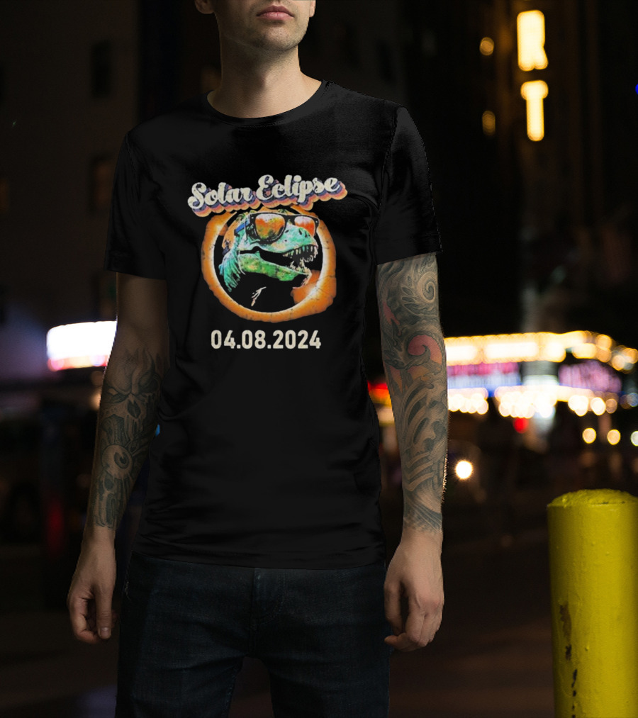 Solar Eclipse T-Rex April 8 T-Shirt
