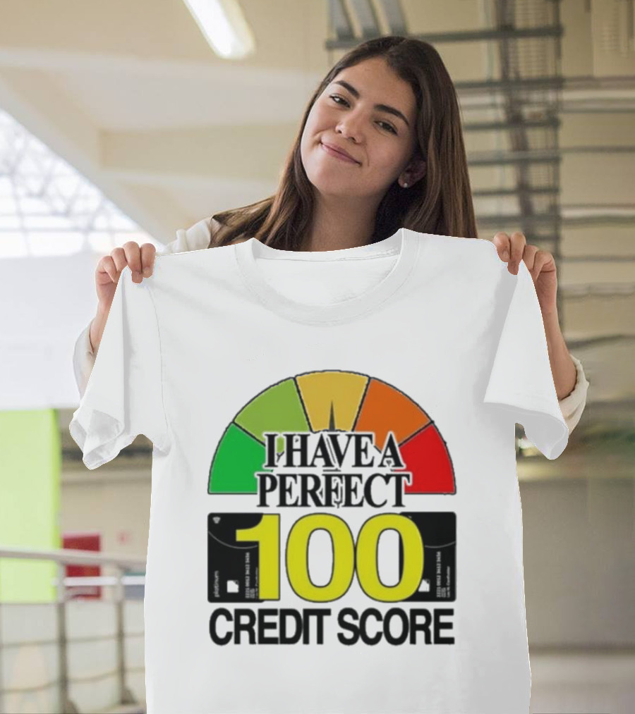 I Have A Perfect 100 Credit Score Gauge Graph T-Shirt