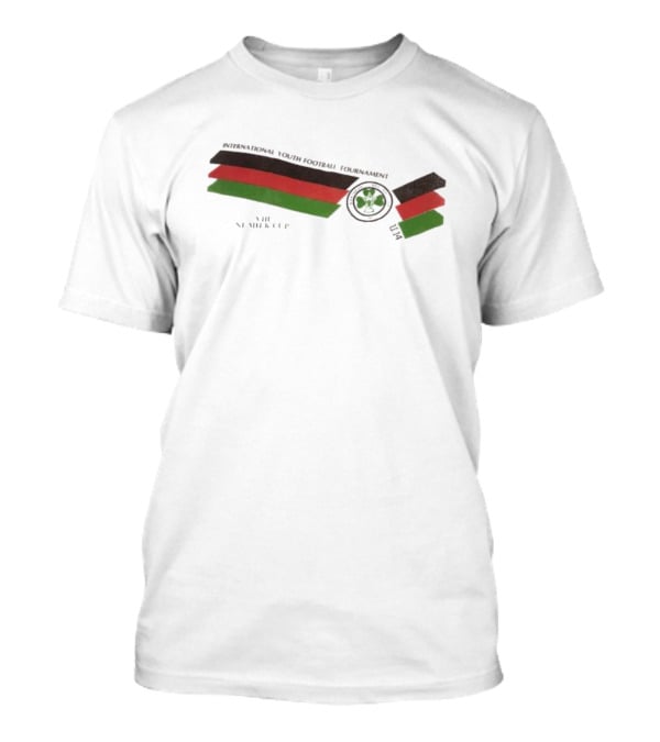 International Youth Football Tournament VIII Ni Milk Cup Four-Leaf Clover Stripe T-Shirt