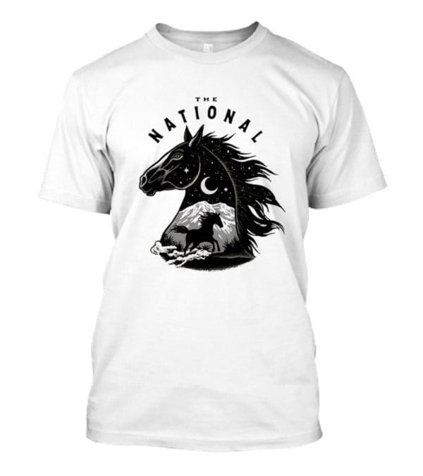 The National Mustang Starry Night Landscape Horse T-Shirt