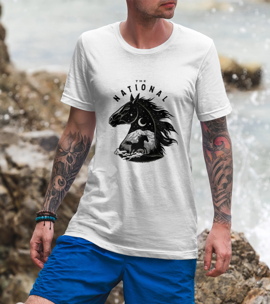 The National Mustang Starry Night Landscape Horse T-Shirt