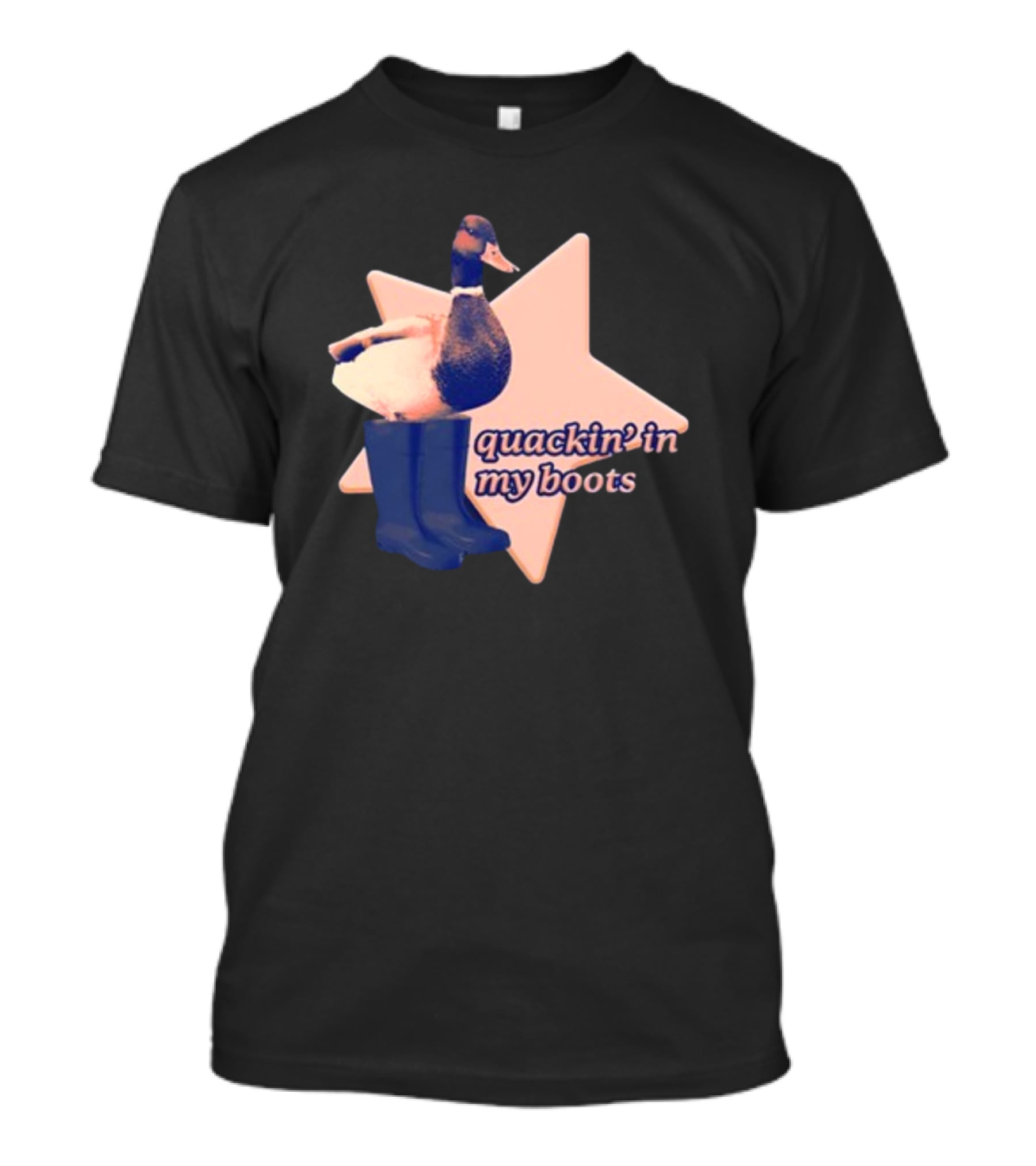 Quackin' In My Boots Duck With Star And Boots T-Shirt