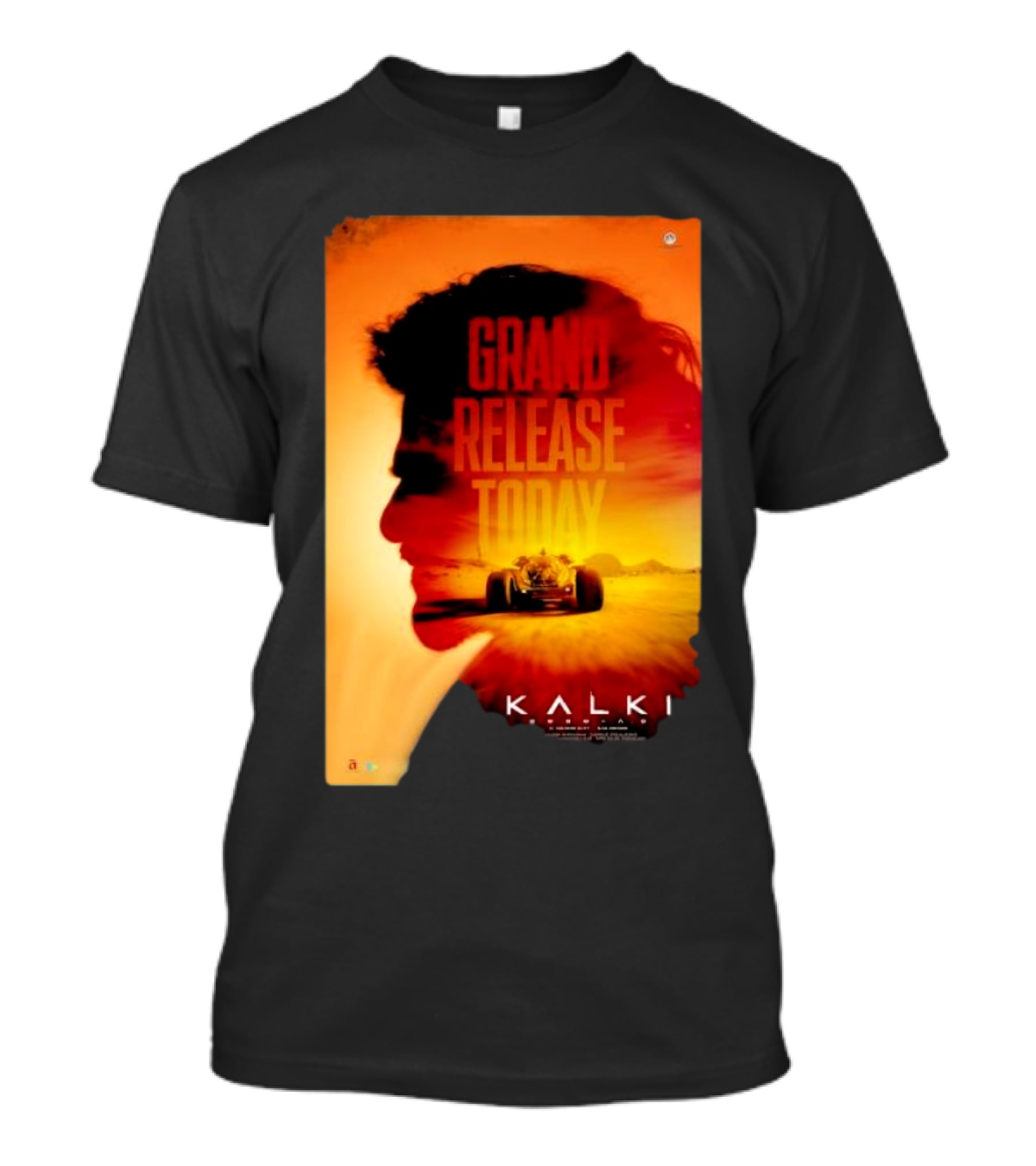 Grand Release Today Kalki Silhouette And Racing Car T-Shirt