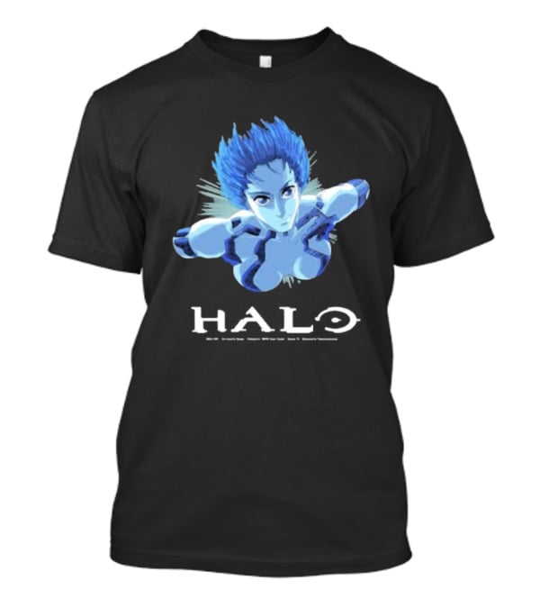 Halo Cortana AI Character Blue Avatar T-Shirt
