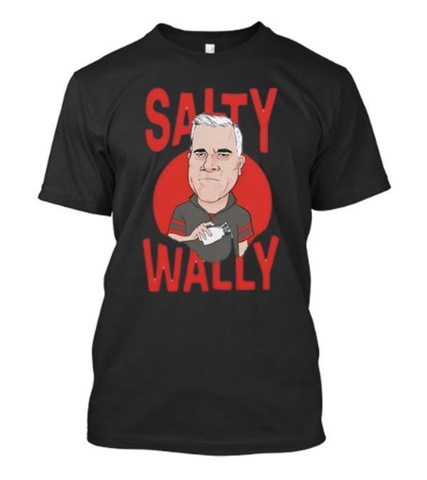 Salty Wally Nationgear Salt Shaker Red Circle Caricature T-Shirt