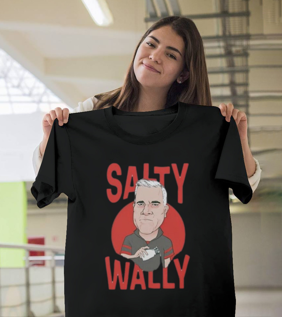 Salty Wally Nationgear Salt Shaker Red Circle Caricature T-Shirt