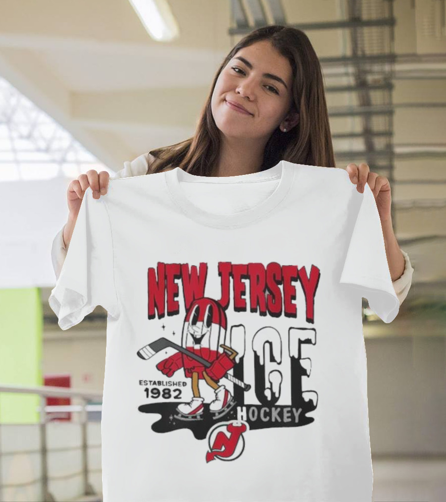 New Jersey Hockey Popsicle Established 1982 Youth Mitchell And Ness T-Shirt