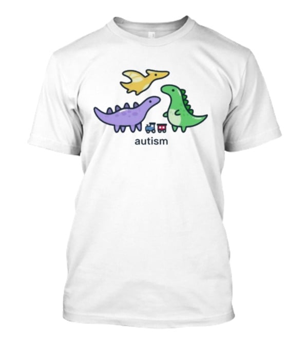 Eveoart Autistic Drip Dinosaur Autism Train T-Shirt