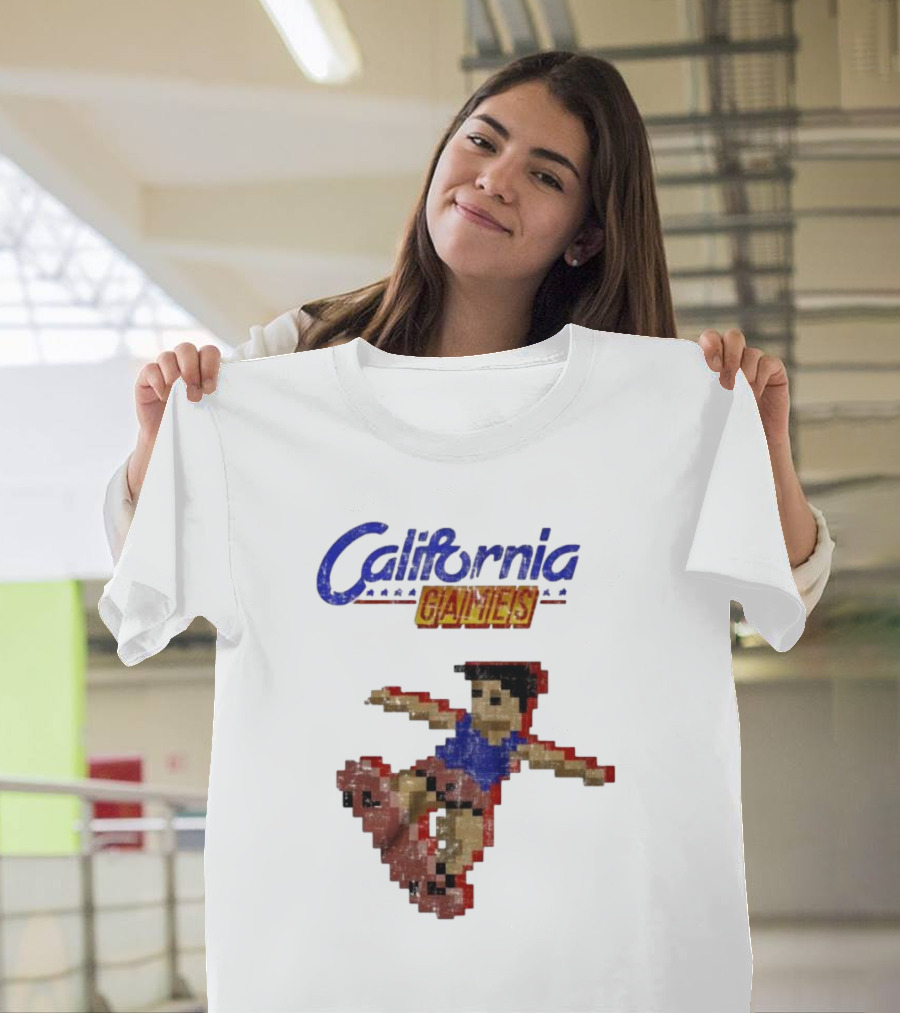 California Games Pixelated Skateboarding Retro Gaming T-Shirt