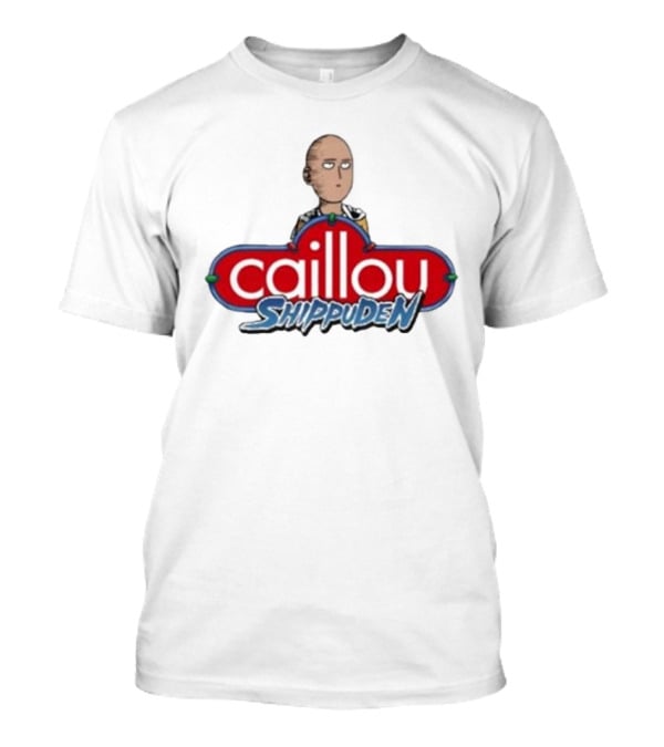 Goofyahhtees Caillou Shippuden Logo Mashup With Bald Character T-Shirt