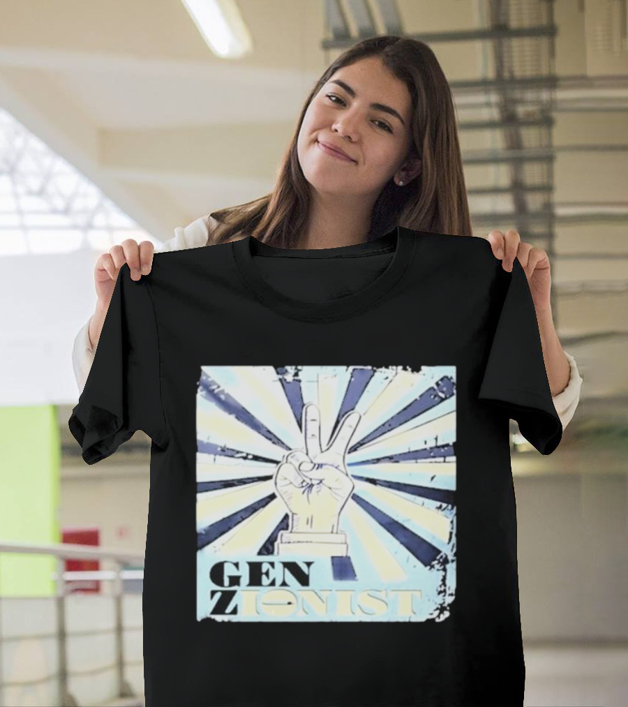 Gen Zionist Peace Sign Victory Hand T-Shirt