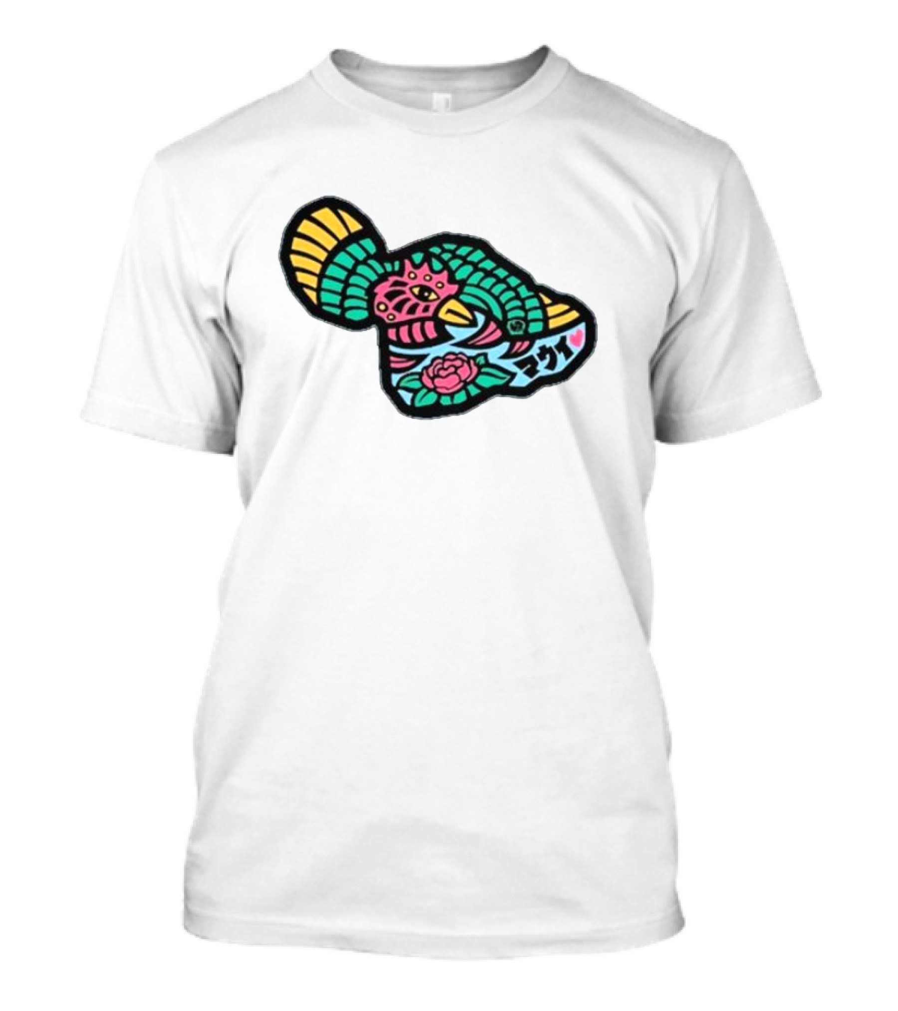 Sumofish Maui Kanji Flower Phoenix T-Shirt
