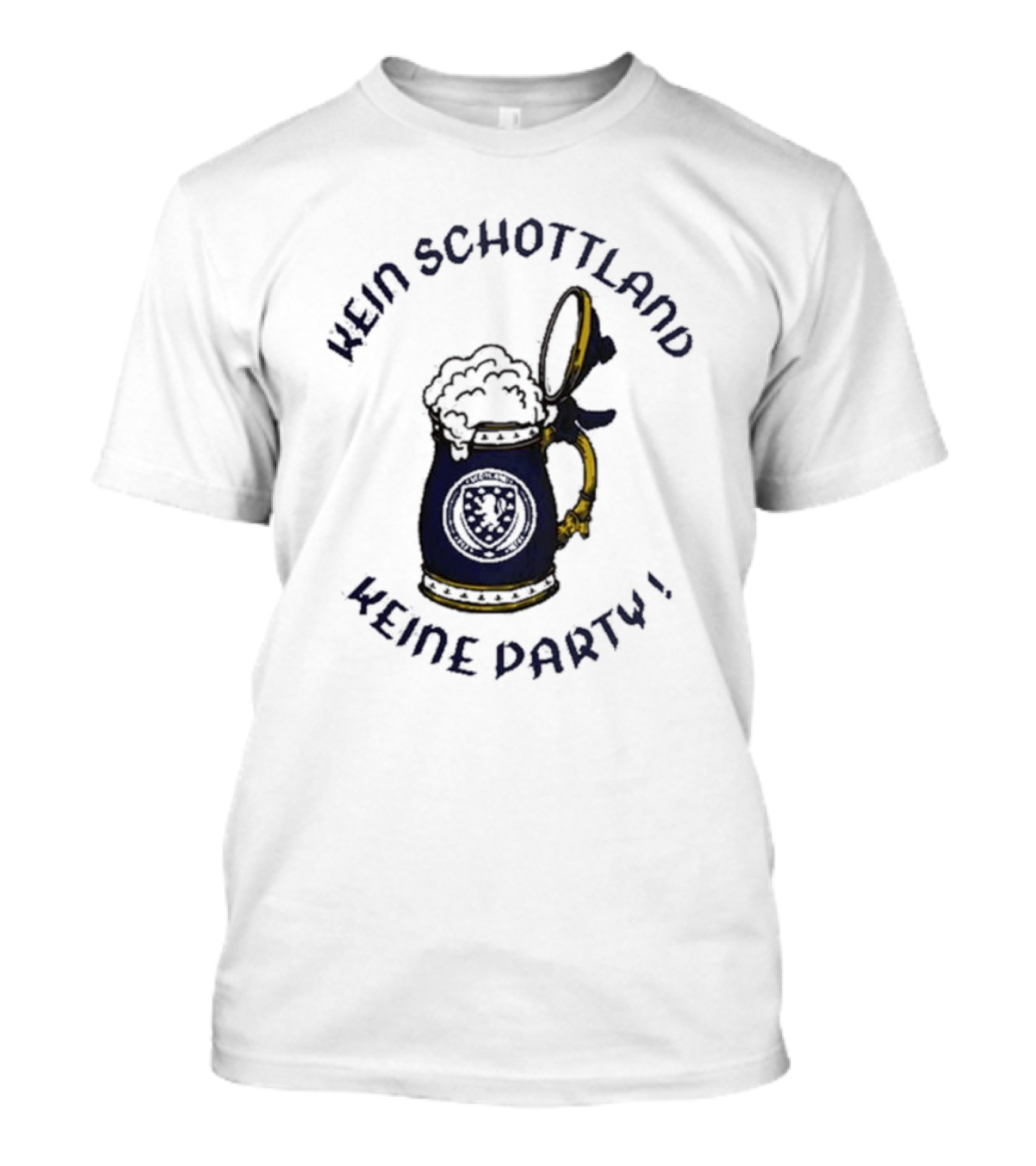 Kein Schottland Keine Party Bierkrug Schottisches Wappen T-Shirt