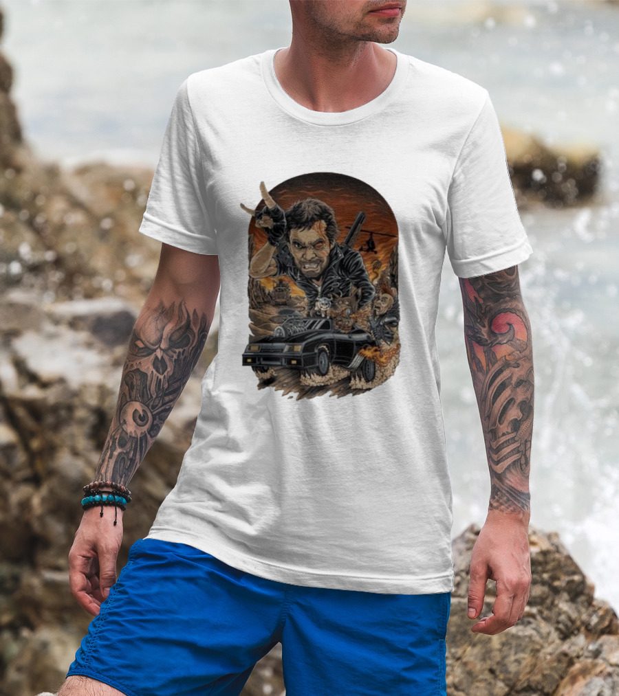 Krisna Okky Mad Max Apocalyptic Road Warrior Scene T-Shirt