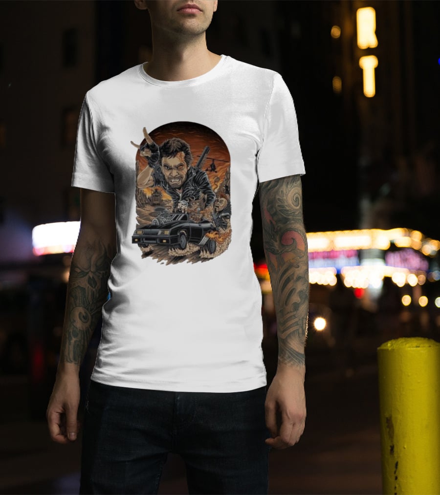 Krisna Okky Mad Max Apocalyptic Road Warrior Scene T-Shirt