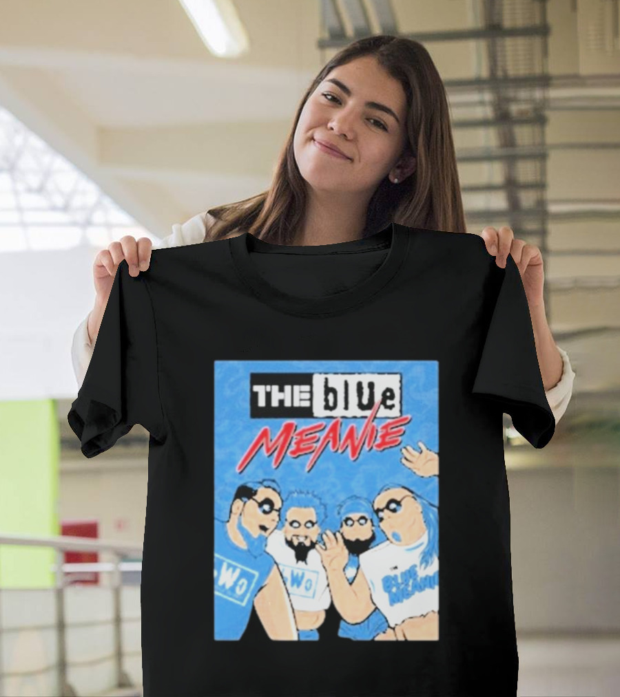 The Blue Meanie nWo Wrestling Comic Style Group T-Shirt