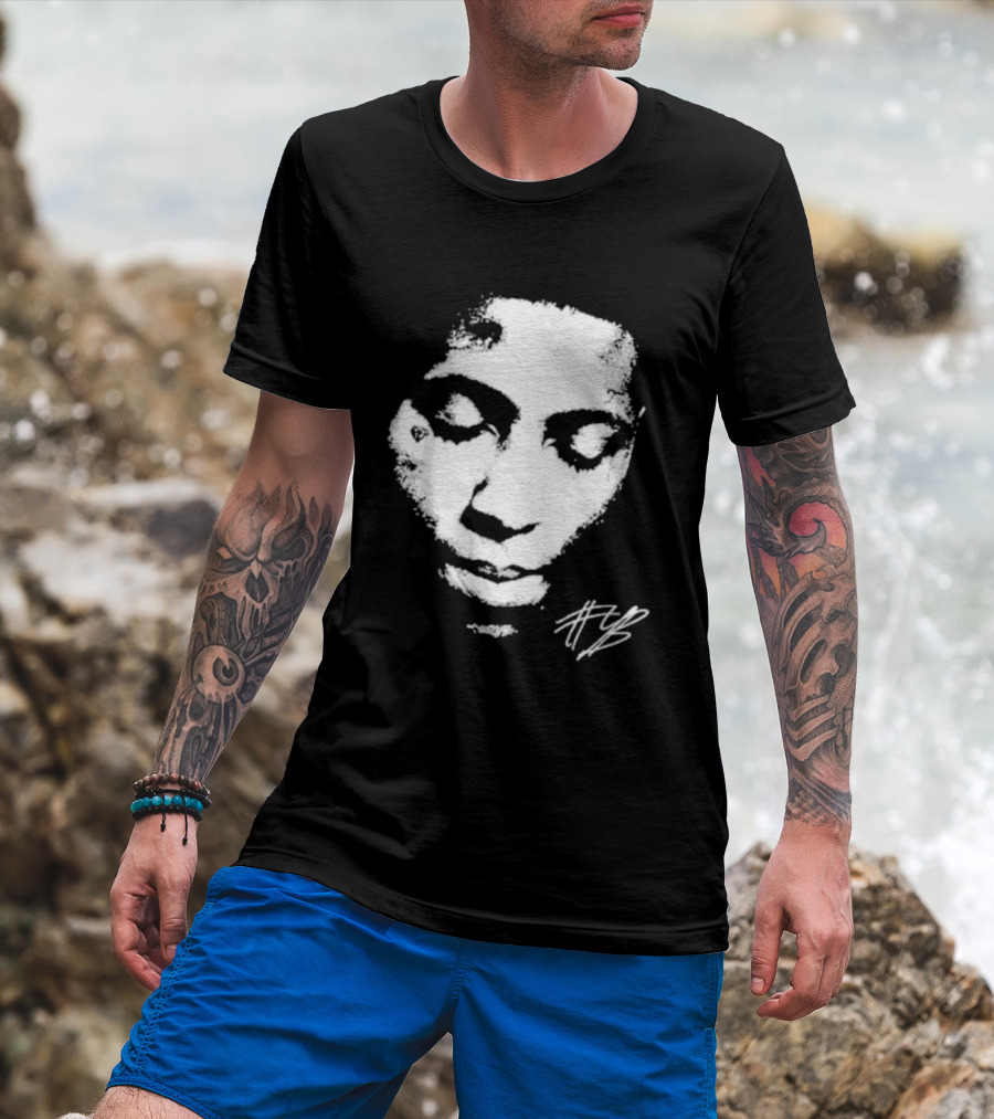 Never Broke Again Lonely Child NBA YoungBoy Signature Black And White Face T-Shirt